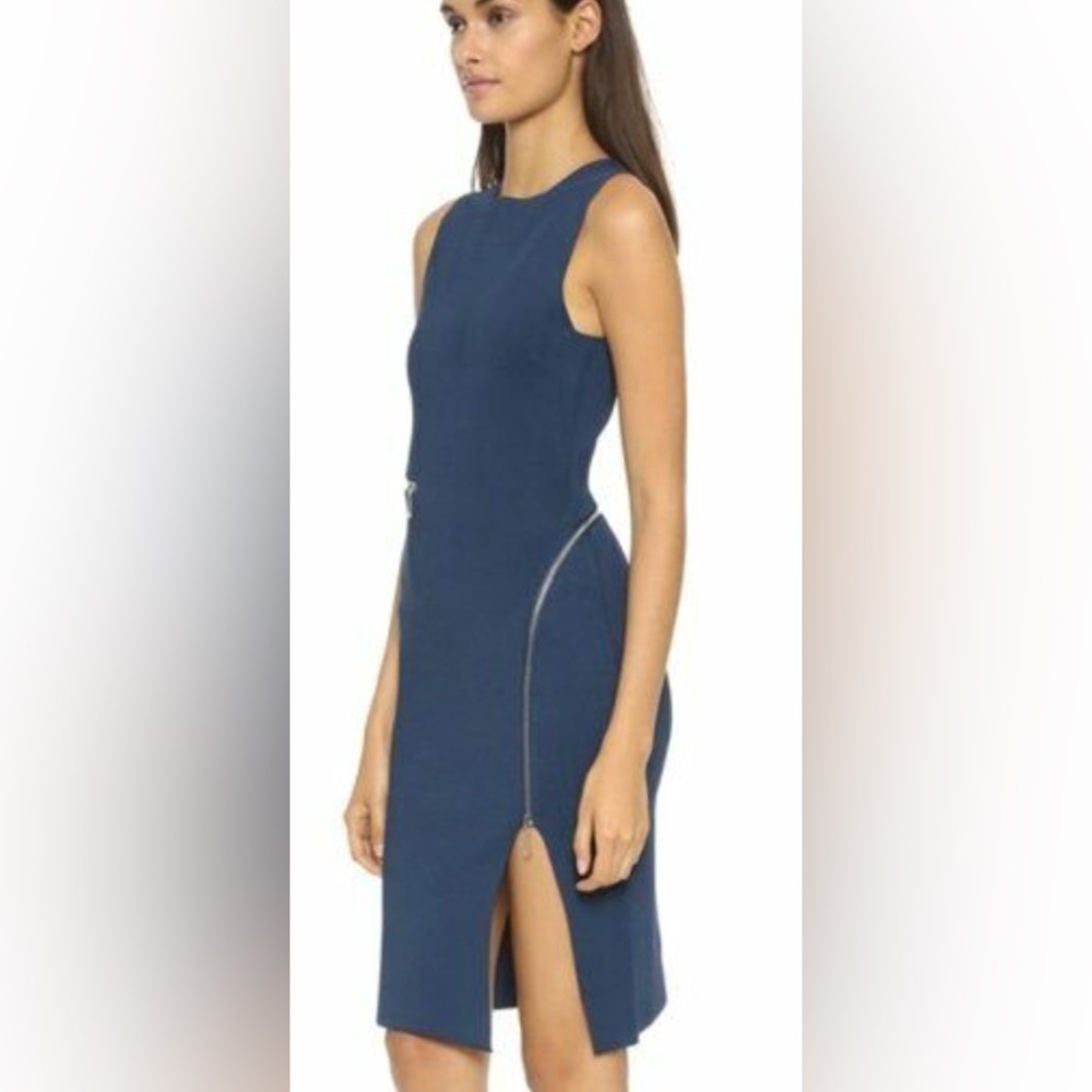 Alexander Wang Shift Dress with Silver Zippers RED - Picture 7 of 8
